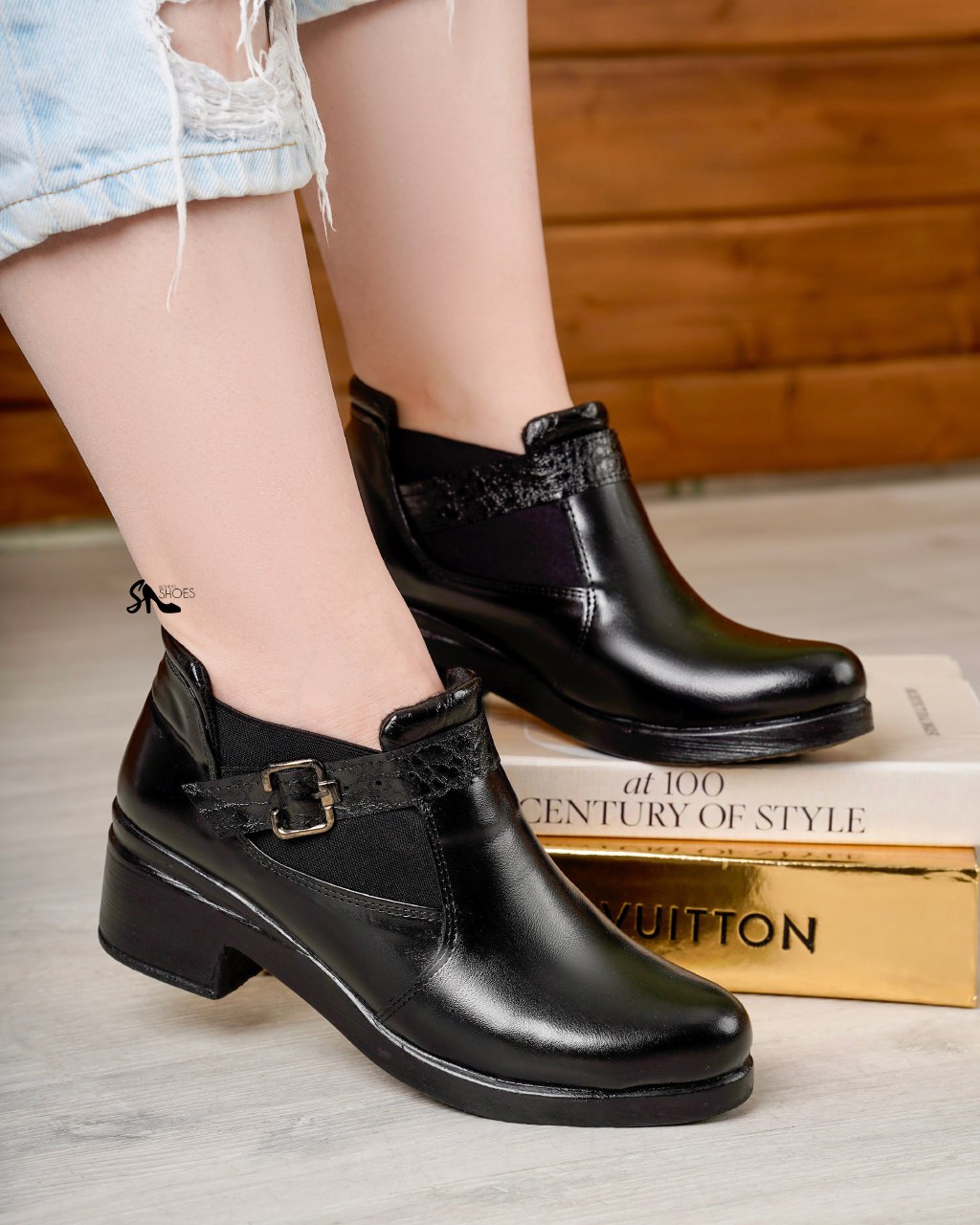 نیم بوت زنانه کلاسیک پاییزی طرح جدیدفوق لاکچری