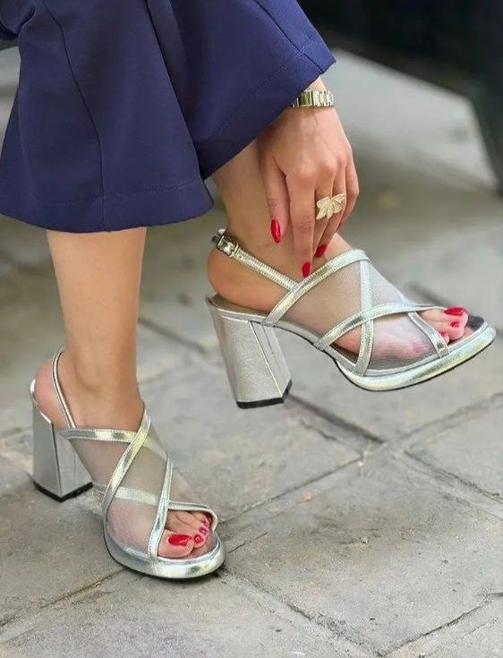صندل توری مجلسی پاشنه 7 سانت فوق لاکچری ترند سال