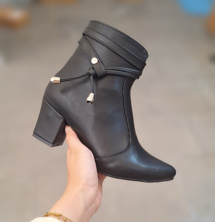 نیم بوت پاشنه ۵ سانت زنانه پرطرفدار بمب فروش سال